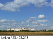 Элеватор в поле на фоне синего неба. Стоковое фото, фотограф Наталья Гармашева / Фотобанк Лори
