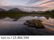 Гладкая поверхность лесного озера. Стоковое фото, фотограф Игорь Скляров / Фотобанк Лори