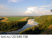 Воронежская область. Вид на излучину Дона с высокого берега. Стоковое фото, фотограф Рябков Александр / Фотобанк Лори