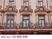 Доходный дом А. Д. Шереметева, фрагмет здания. Романов переулок, дом 3, Москва (2016 год). Стоковое фото, фотограф Илюхина Наталья / Фотобанк Лори