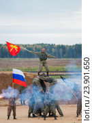 Показательные выступления спецназа ГРУ. "Брусиловский прорыв". Военно-историческое шоу (реконструкция) (2016 год). Редакционное фото, фотограф Алексей Бок / Фотобанк Лори