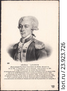 Жильбер де Ла Файет (Marie-Joseph Paul Yves Roch Gilbert du Motier,marquis de La Fayette) - французский политический деятель,генерал.Старинная почтовая карточка. Стоковая иллюстрация, иллюстратор александр афанасьев / Фотобанк Лори