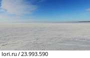 Панорамное видео Обского Моря зимой / Panorama of Ob Sea under ice and snow in winter season. Стоковое видео, видеограф Сергей Пристяжнюк (Serg Zastavkin) / Фотобанк Лори