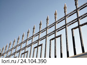 Кованная решетка покрытая инеем. Стоковое фото, фотограф Голованов Сергей / Фотобанк Лори