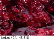 Варенье из черной смородины с пузырьками крупным планом. Стоковое фото, фотограф AlphaBravo / Фотобанк Лори