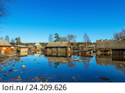 Затопленные дома, половодье. Стоковое фото, фотограф Илья Якунин / Фотобанк Лори