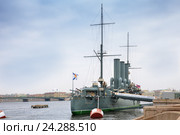 Крейсер Аврора в Санкт-Петербурге, Россия (2016 год). Редакционное фото, фотограф Anna P. / Фотобанк Лори