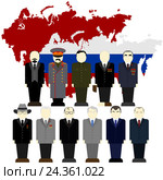 Лидеры СССР и России (1917 по нынешнее время) Редакционная иллюстрация, иллюстратор Сергей Скрыль / Фотобанк Лори
