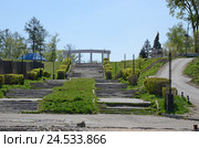 Старая разрушенная Иерусалимская лестница в городе Иркутск (2016 год). Редакционное фото, фотограф Юлия Батурина / Фотобанк Лори