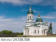 Россия, Иркутская область, Зиминский район, поселок Кимильтей. Храм в честь Святителя и Чудотворца Николая (2016 год). Стоковое фото, фотограф Александр Циликин / Фотобанк Лори
