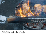 Мясо на углях. Стоковое фото, фотограф Рамиль Бакиров / Фотобанк Лори