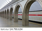 Станция Петербургского метрополитена "Академическая". Центральный зал (2016 год). Редакционное фото, фотограф Александр Тарасенков / Фотобанк Лори