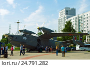 Самолет-амфибия Бе-12 в Музее Мирового Океана, Калининград (2015 год). Редакционное фото, фотограф Инна Грязнова / Фотобанк Лори