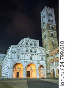 Lucca city night view. (2015 год). Стоковое фото, фотограф Юрий Брыкайло / Фотобанк Лори