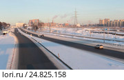 Новая Москва, панорама в сторону центра в районе Столбово (2017 год). Стоковое видео, видеограф Дмитрий Неумоин / Фотобанк Лори