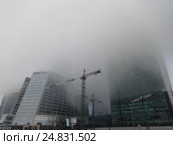 Пожар в Москва-Сити 08.01.2016. Москва (2017 год). Редакционное фото, фотограф Роман Каменский / Фотобанк Лори