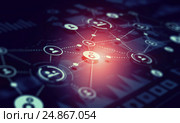Social network background . Mixed media. Стоковая иллюстрация, иллюстратор Sergey Nivens / Фотобанк Лори