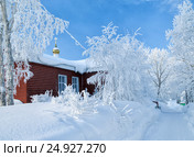Камчатка. п.Ключи. Церковь Рождества Богородицы (2017 год). Стоковое фото, фотограф Геннадий Теплицкий / Фотобанк Лори