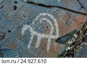 Stones with petroglyphs. Стоковое фото, фотограф TasiPas / Фотобанк Лори
