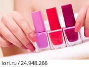 Woman hands during manicure session. Стоковое фото, фотограф Elnur / Фотобанк Лори