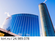 Екатеринбург-Сити. Гостиница «Hyatt Regency Ekaterinburg» и небоскреб «Исеть» (2017 год). Редакционное фото, фотограф Сергеев Валерий / Фотобанк Лори
