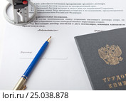 Трудовой договор в части подписания сторон. Стоковое фото, фотограф Элина Гаревская / Фотобанк Лори