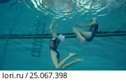Underwater view of Synchronized Swimming. Стоковое видео, видеограф Некрасов Андрей / Фотобанк Лори
