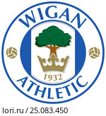 Эмблема футбольного клуба "Wigan Athletic". Англия. Редакционная иллюстрация, иллюстратор Владимир Макеев / Фотобанк Лори