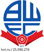 Эмблема футбольного клуба " Bolton Wanderers FC". Англия. Редакционная иллюстрация, иллюстратор Владимир Макеев / Фотобанк Лори