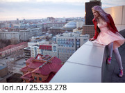 Woman in pink dress. Стоковое фото, фотограф Алена Роот / Фотобанк Лори