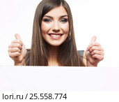Close up business woman portrait. White background female portr. Стоковое фото, фотограф sheftsoff / Фотобанк Лори