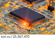 Electronic chip and standard inscriptions of resistors and condensers. Стоковое фото, фотограф Куликов Константин / Фотобанк Лори