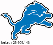 Эмблема футбольного клуба Detroit Lions. США. Редакционная иллюстрация, иллюстратор Владимир Макеев / Фотобанк Лори