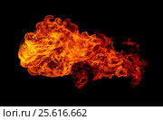 Fire isolated on black background. Стоковое фото, фотограф Андрей Армягов / Фотобанк Лори