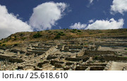Ancient ruins of Kamiros, Rhodes - Greece (time lapse) (2017 год). Стоковое видео, видеограф Владимир Журавлев / Фотобанк Лори