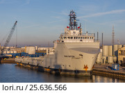 Судно Ram Nation у причала в Port Fourchon (2017 год). Редакционное фото, фотограф Алексей Шматков / Фотобанк Лори