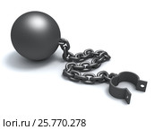 Ball and chain. Стоковая иллюстрация, иллюстратор Алексей Романенко / Фотобанк Лори
