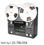 Vintage reel tape recorder (3d illustration) Стоковая иллюстрация, иллюстратор Федин Константин / Фотобанк Лори
