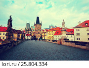 Charles Bridge in Prague (2011 год). Стоковое фото, фотограф Яков Филимонов / Фотобанк Лори