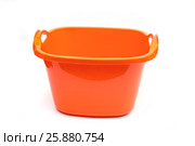 Plastic basin on the white background. Стоковое фото, фотограф Антон Соваренко / Фотобанк Лори