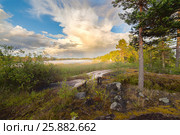 Lake Shore. Summer landscape. Стоковое фото, фотограф Виталий Веревкин / Фотобанк Лори