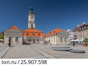 Town Hall at the Kosciuszko Square in Bialystok, Poland. Стоковое фото, агентство BE&W Photo / Фотобанк Лори