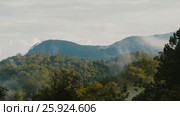 The evaporation in the tropical jungle and mountains after rain. Vietnam. Dalat city. Стоковое видео, видеограф Mikhail Davidovich / Фотобанк Лори