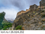 Khertvisi fortress on mountain. Georgia (2016 год). Стоковое фото, фотограф Elena Odareeva / Фотобанк Лори