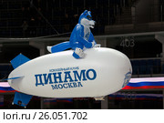 Mascot of Dynamo Moscow team (2016 год). Редакционное фото, фотограф Alexander Mirt / Фотобанк Лори