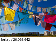 Buddhistic cloured flags. Стоковое фото, фотограф Наталья Ефимова / Фотобанк Лори
