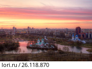 Санкт-Петербург. Вид сверху на парк Городов-Героев (Пулковский парк) (2017 год). Редакционное фото, фотограф Литвяк Игорь / Фотобанк Лори
