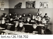 Урок в первом классе. 1971 год. (2017 год). Редакционное фото, фотограф Светлана Попова / Фотобанк Лори