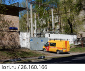 ПС № 80 «Электрозаводская» 110/ кВ. Попов проезд, вл.3. Район Сокольники. Москва (2017 год). Редакционное фото, фотограф lana1501 / Фотобанк Лори