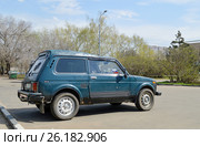 Автомобиль ВАЗ-212180 «Фора» — удлинённая версия модели ВАЗ-21213 "Нива" (2017 год). Редакционное фото, фотограф Александр Замараев / Фотобанк Лори